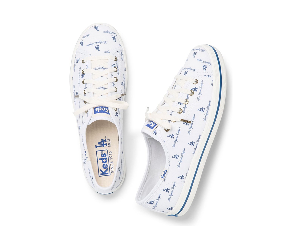 Tenis Keds Mujer Blancos/Azules - Kickstart Mlb® - 5642-JIACG